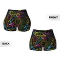 thumbnail image 5 of Xecao Color Summer Print Workout Shorts for Women Soft Smooth Gym Yoga Scrunch Active Tennis Workout Running Shorts, 5 of 9