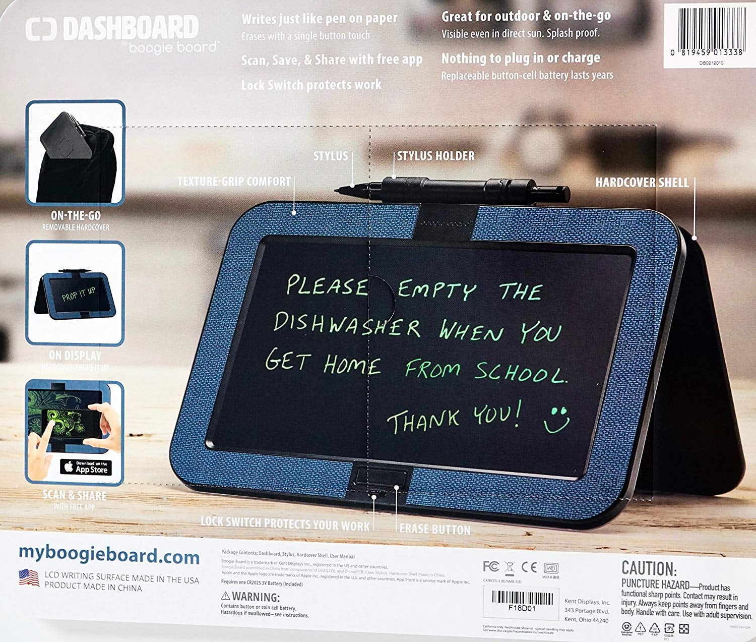 Refurbished Boogie Board Dashboard with Hardcover Shell, Blue Walmart