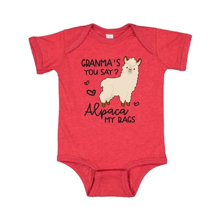 

Inktastic Granma s You Say Alpaca My Bags Gift Baby Boy or Baby Girl Bodysuit