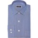 thumbnail image 1 of Club Room - Camisa de vestir con botones a rayas para hombre, color azul marino, 15,5, 1 of 1