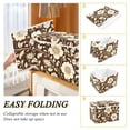 thumbnail image 2 of Yayeee Collapsible Cube Storage Bin with Lid Fabric Closet Decorative Basket with Handles, Brown Floral, 2 of 7