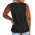 thumbnail image 5 of WTXUE Tank Tops Sleeveless, Scoop Neck Summer Women Floral Button Plus Size Tank Loose Vest T Shirts Tunics Tee Solid Casual Tops for Women'S Plus, 5 of 7