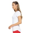thumbnail image 2 of Expert Brand USA-Made Women's TriTec Active Deep V-Neck T-Shirt, White, Medium, 2 of 5