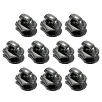 10 Pack Zipper Sliders, #3 Zipper Pull Replacement for Sewing Bags Coats Jackets, Dark Gray