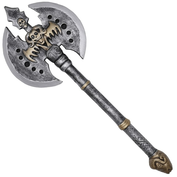 Armory Replicas 27" Double-Headed Fantasy Foam Battle Axe – Hand-Painted Medieval Cosplay & LARP Prop