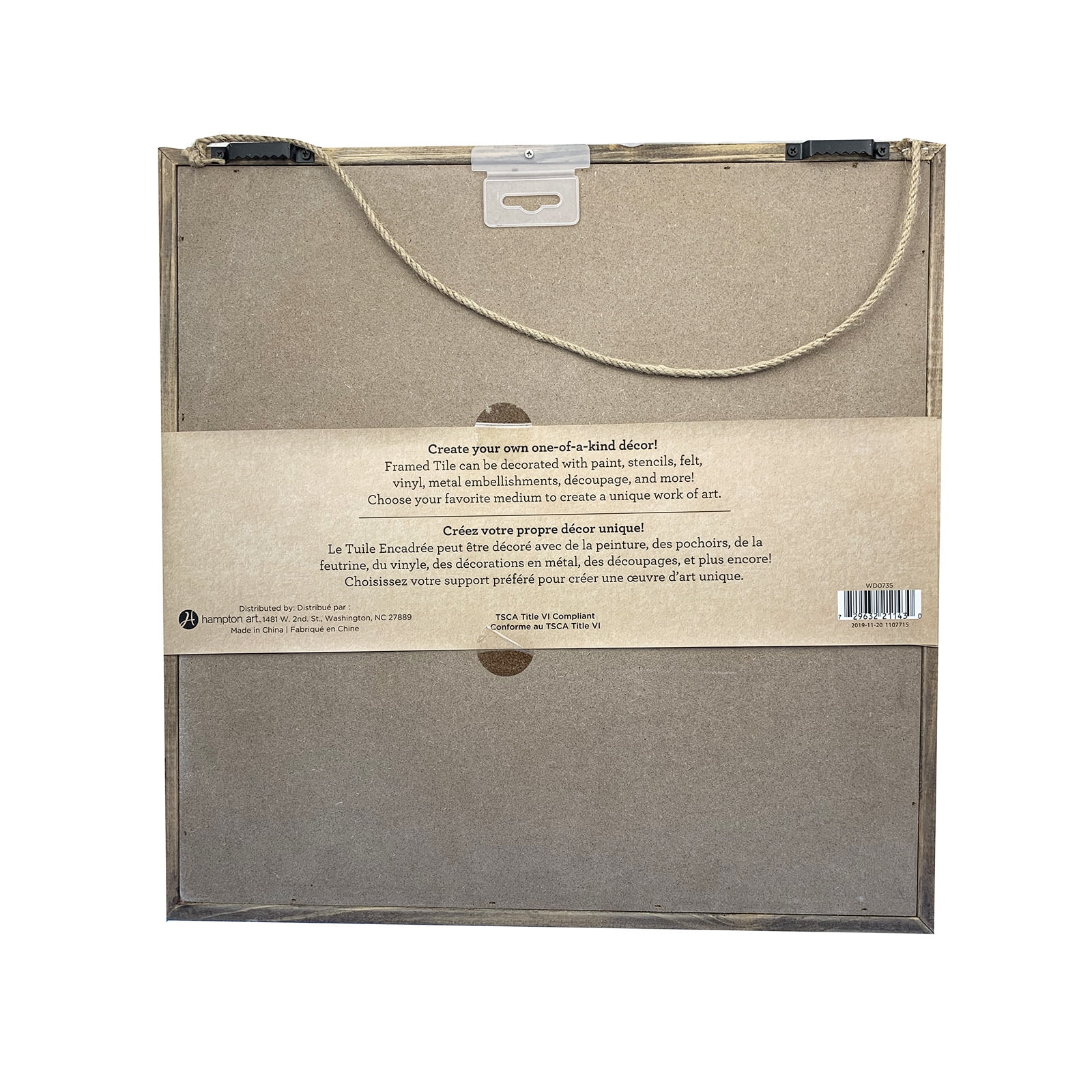 Hampton Art Rustic Frame Subway Tile 16x16