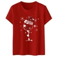 thumbnail image 4 of Kedxroy Christmas Shirts for Women Xmas Red Glass Shirt Top Short Sleeve Casual Graphic Print T Shirt(Red,M), 4 of 7