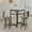 Grey, variant on Bar Table Set with 2 Stools, Industrial Counter Height Bistro Dining Table Set with Storage Shelf and Footrests, Tall Coffee Table and Back Chair for Living Room, Gold