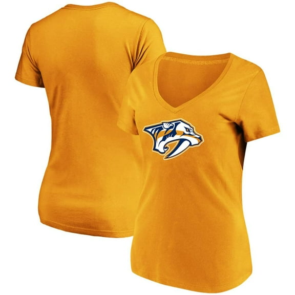 Women's Fanatics Branded Gold Nashville Predators Top Ranking V-Neck T-Shirt