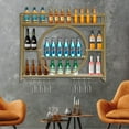 thumbnail image 7 of Gold Wall Mounted Hanging Metal Wine Rack Cabinet&Bottle Shelf 100*15*80cm, 7 of 7