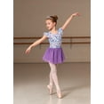 thumbnail image 3 of Aideaone Ballet Leotard for Girls Toddler Dance Dress Outfit with Skirt Ruffle Sleeve 3-8Y, 3 of 7