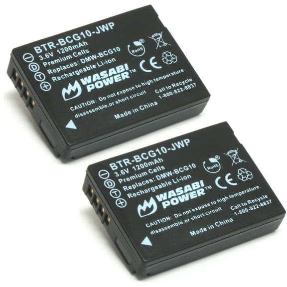 Wasabi Power Battery for Panasonic DMW-BCG10 (2-Pack)