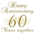 thumbnail image 3 of CafePress - Stylish 60Th Anniversary - Greeting Card, Blank Inside Matte, 3 of 4