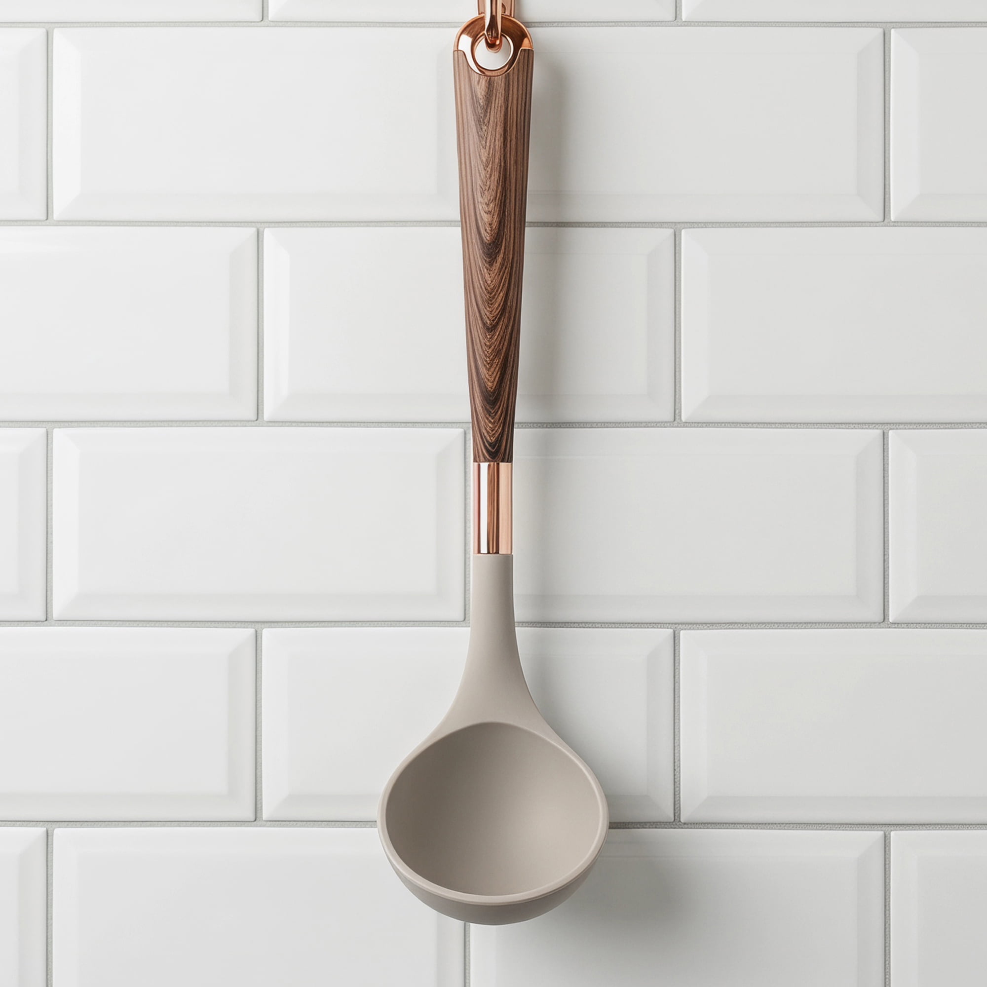 Unique Bargains Durable Silicone Heat Resistant Spoon for Cookware Soup spoon 12.8"x3"