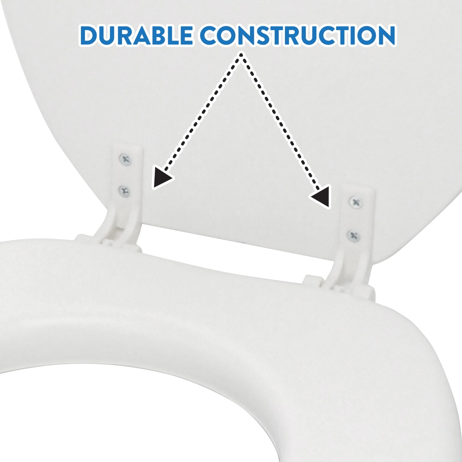Ginsey Elongated Soft Toilet Seat, White