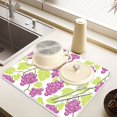 thumbnail image 6 of Ryvnso Grapes Leaves Dish Drying Mat for Kitchen Countertop 18x24 Large Dish Pad Drainer Rack Dish Sink Mats, 6 of 7