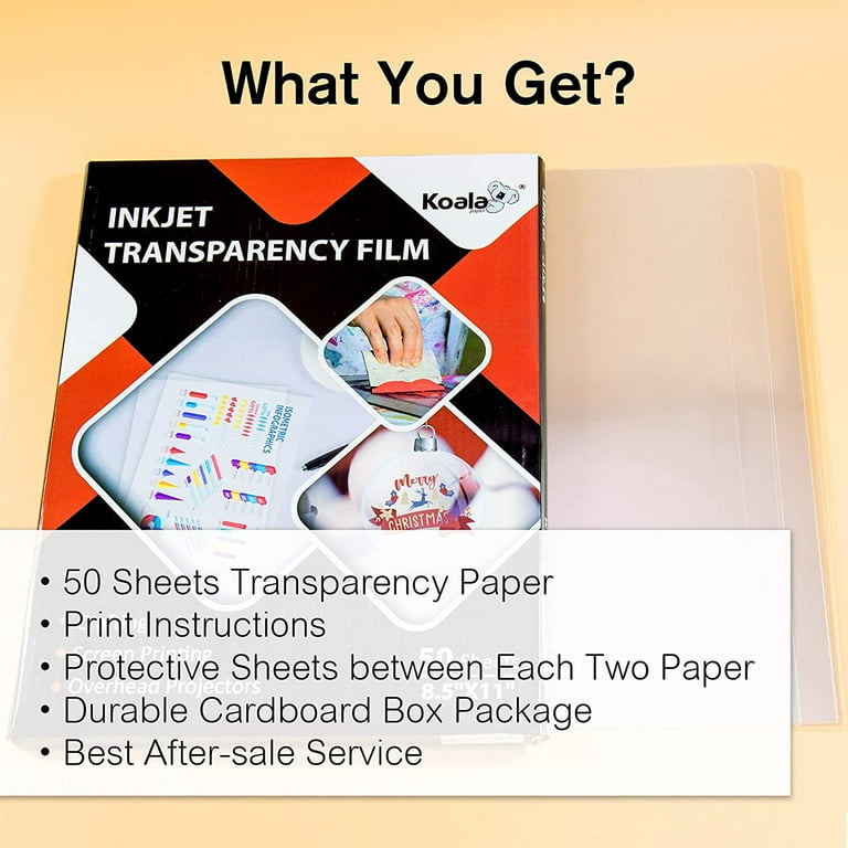 Buy Inkjet Transparency Paper Sheets, Anezus 50 Pack Printable