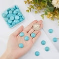 thumbnail image 3 of 1 Box 50Pcs Gemstone Cabochons 16mm Round Cabochon Turquoise Stone Flatbacks Half Round Loose Gemstones Beads No Hole Dome Blue Cabochons for Jewelry Making DIY Earrings Adult for diy, 3 of 9
