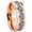 Rose Gold Beveled Edge, variant on Celtic Knot Heart Step Edge Black And Blue Tungsten Ring 10MM