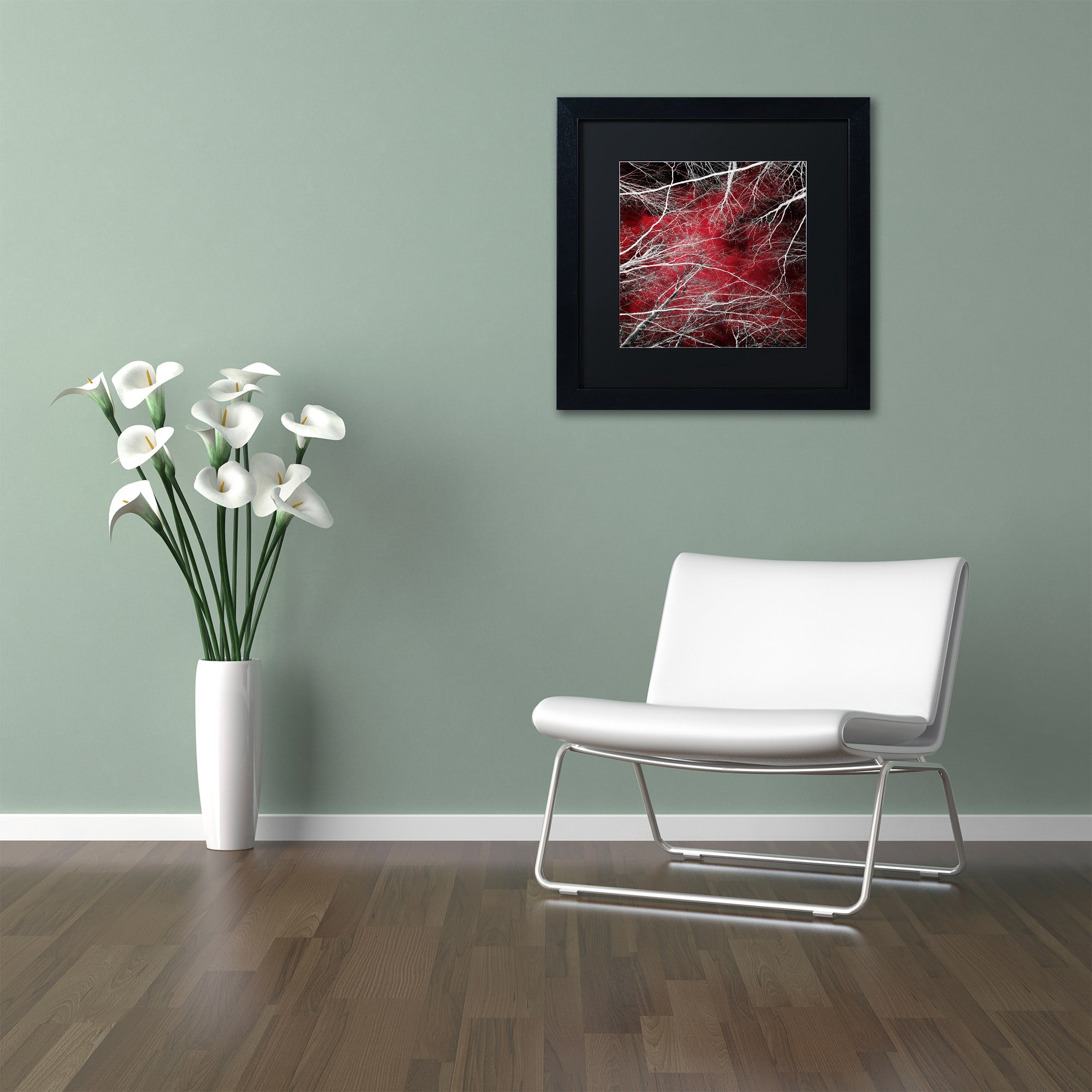 Trademark Fine Art "Fear" Canvas Art by Philippe Sainte-Laudy Black Matte, Black Frame