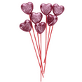 thumbnail image 2 of Pink Valentine’s Day Wooden Glitter Heart Picks, Pink, 7-Count, 2 of 3