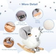 thumbnail image 5 of Qaba Rocking Horse, Kids Ride on Horse Swan Rocker with Sound, Plush Seat, Wooden Base, Safety Belt for Toddlers 18-36 Months, White, 5 of 9