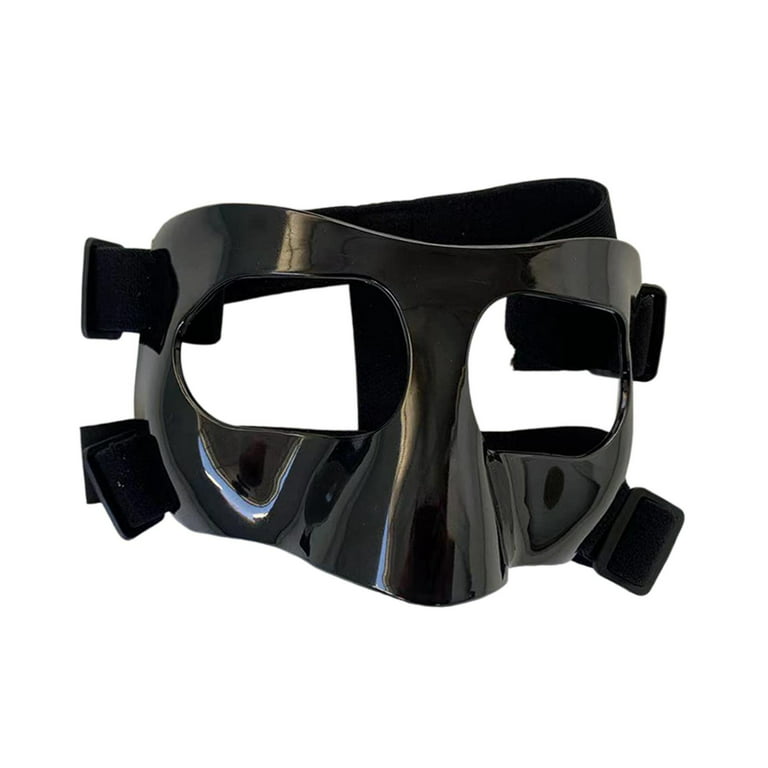 Basketball Face Guard for Broken Nose, Protective Facial Cover Nose Guard  Black Face, Face Nose Guard for Adults Sports Accessories
