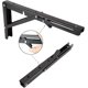 thumbnail image 4 of Set Of 2 Metal Wall Mounted Folding Shelf Bracket, Industrial Wall Shelf Bracket, Folding Bracket For Workbench, Garage, Kitchen, Room Decor, 68kg/150, 4 of 5