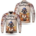 thumbnail image 3 of Happy Thanksgiving Siamese Welcome Thankful Fall Autumn Pumpkin All Over Print 3D Baseball Jacket Cat Lover Kitten Owner Gifts Bomber Jacket Softball - 02021, 3 of 6