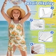 thumbnail image 6 of Xoenoiee Rose Flower Pattern Girls Swimsuit One Piece Bathing Suit with Mesh Cover Up, Tummy Control Swimwear Summer Outfits with Adjustable Strap, Size 9-10 Years, 6 of 7