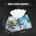 thumbnail image 5 of Salouo Astronaut Tropical Dolphin Pattern Long Tissue Box Cover Rectangular–Plus Size Tissue Box Holder Modern LeatheLarge Tissue Holder for Bathroom Car & Office Decor, 5 of 7