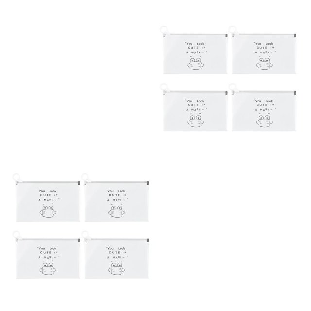 Advancent Bolsa de cubierta de máscara de moda de 4 piezas, soporte portátil para mascarilla, caja de almacenamiento para mascarilla bucal, blanco 4 piezas 2piezas