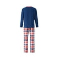 thumbnail image 4 of hirigin Christmas Parent-child Outfit Leisure Wear, Santa Claus Plaid Long Sleeve Round Collar Sleepwear/Jumpsuit, 4 of 9