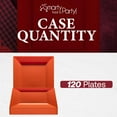 thumbnail image 5 of Smarty Had A Party Disposable Plastic Dinnerware, 9.5" Heavy Duty Square Orange Plates for Parties and Events, Bulk Supplies for All Occasions (120 Count), 5 of 14
