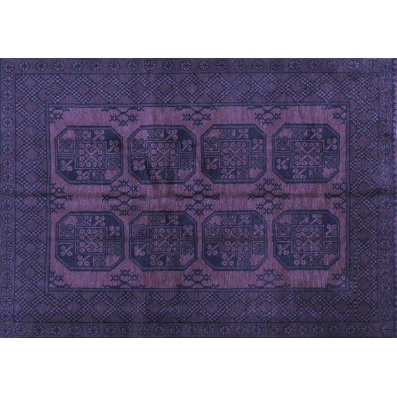 Ahgly Company Machine Washable Indoor Rectangle Persian Blue Traditional Area Rugs, 3' x 5'
