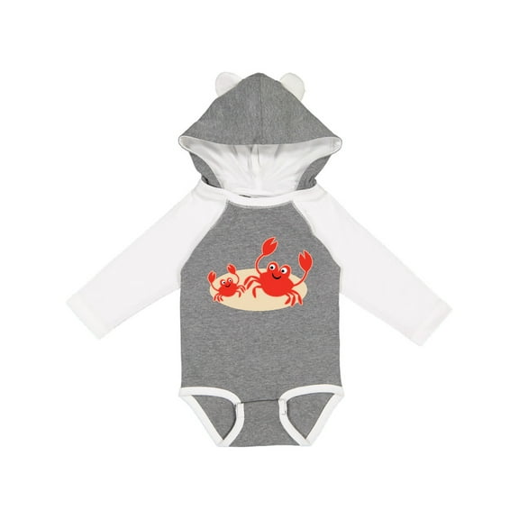 Inktastic Beach Crabs cute vacation Boys or Girls Long Sleeve Baby Bodysuit