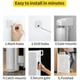 thumbnail image 5 of Retractable Baby Gate for Stairs – 33” Height, Expands up to 55” Width – Safety Gate for Infants, Toddlers, Dogs & Pets – Easy Install, Secure Closure, Gray Mesh Design for Indoor & Outdoor Use, 5 of 10