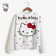 thumbnail image 2 of Sudadera con capucha de gran tamaño de estilo coreano para mujer, sudaderas con capucha Kawaii Harajuku con estampado de Anime HELLO KITTY y bolsillo, chaquetas con capucha, abrigo, Moletom, 2 of 5
