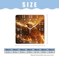 thumbnail image 2 of 10 Inch Wall Clock Battery Operated Square Clock for Office, Kitchen, Outdoor, Living Room,Fire Flame Eagle on Black Attractive, 2 of 4