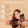 thumbnail image 5 of Cherry Brown Hair Dye 16.9 Fl Oz, Argan Oil Cherry Brown Hair Shampoo, 3 in 1 Hair Dye Shampoo, Easy To Use, Semi-Permanent Hair Color Shampoo (Cherry Brown), 5 of 8