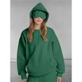 thumbnail image 6 of Women Hoodies with Eye Mask Oversized Long Sleeve Comfy Casual Basic Pullover Sweatshirts Fall Outfits Y2K Clothes Dark Green XXL, 6 of 8