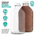 thumbnail image 3 of Jarras de Vidrio para Leche, Pack de 2 de 64 oz con Tapas, 3 of 6