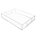 thumbnail image 1 of Acrylic Clear Tray Acrylic Serving Tray with Handles, Acrylic Snack Plate Multifunctional Storage Plate, 1 of 5