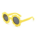 thumbnail image 2 of Baby Polarized Round Sunglasses Flexible Rubber Shades with Strap for Toddler Newborn Infant,Color:Yellow, 2 of 3