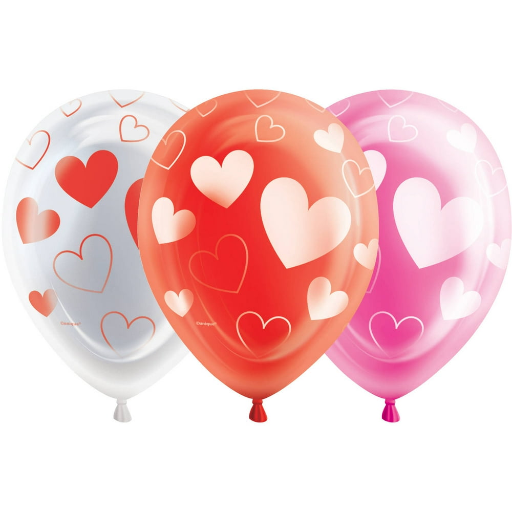 10" Hearts Valentine's Day LED Light Up Balloons, 5ct