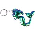 thumbnail image 1 of Shiny Sequins Mermaid Charm Keychain Key Rings Backpack Car Pendant (Blue), 1 of 8