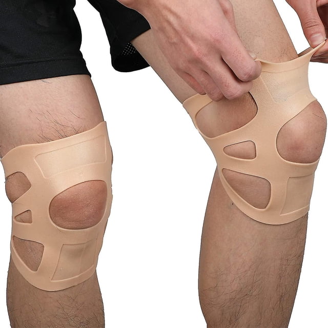 1 par de rodilleras compatibles con deportes acuáticos, rodilleras impermeables ultrafinas de silicona, sujeción de rodilla compatible con lesiones por dolor de rodilla por desgarr