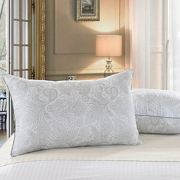 sruoe Pillows for Bed, Soft Breathable Hypoallergenic Sleep Bed Pillows, Cooling Pillows for Queen Size, Standard Sleep Household Pillows for Side, Stomach, Back Sleeper, Nylon,Spandex