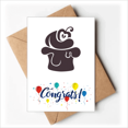 thumbnail image 1 of Black Cherry Ice Outline Wedding Cards Congratulations Greeting Envelopes, 1 of 3