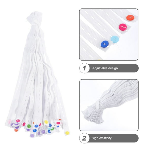 PTOOTP 50pcs Adjustable Diaper Belt Diaper Fastening Buckle Elastic Belt Prevent Leaks for Infants